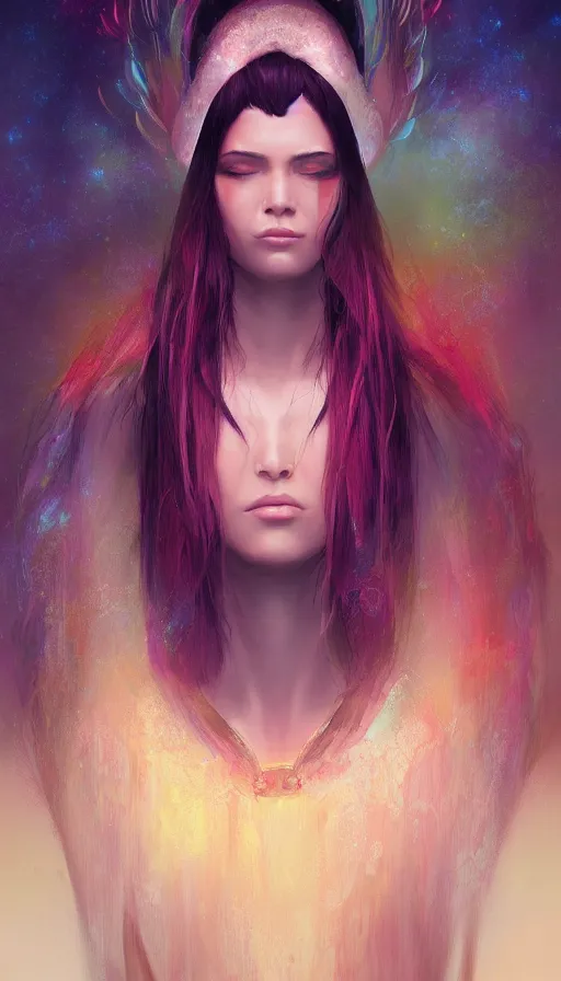 Image similar to portrait of a digital shaman, by charlie bowater