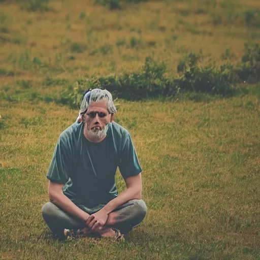 Image similar to a simple man pondering life, stick figure