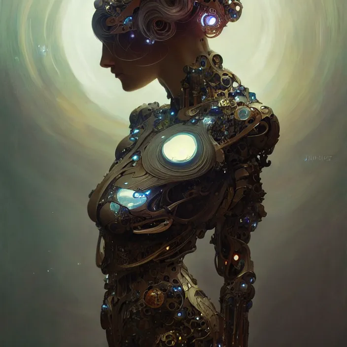 Image similar to organic cyborg, diffuse lighting, fantasy, intricate, elegant, highly detailed, lifelike, photorealistic, digital painting, artstation, illustration, concept art, smooth, sharp focus, art by John Collier and Albert Aublet and Krenz Cushart and Artem Demura and Alphonse Mucha