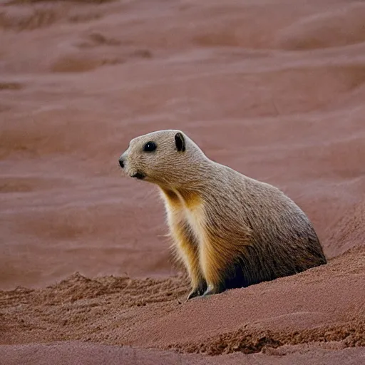 Image similar to a bear crossed with a prairie dog