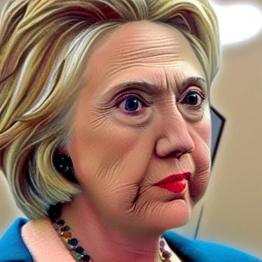 Image similar to crying person that looks like hillary clinto