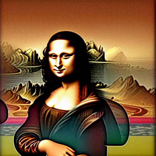 Prompt: the mona lisa in mario