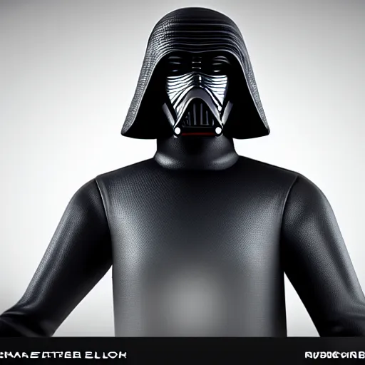 Image similar to kylo ren, ultra sharp lines, rubber hose animation, 4 k, cartoon, unreal engine 5, black and white color