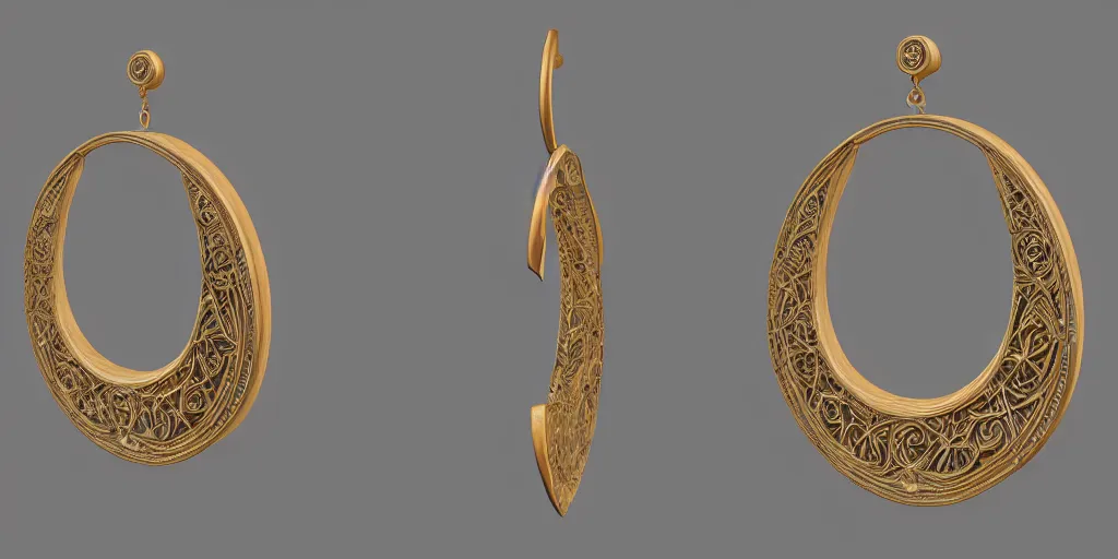 Image similar to earring design, jewelry design, wood, nordic, art deco, intricate, elegant, material, product design, trending on artstation, cgsociety, photo realistic, design by ziva cph and isabel lennse and kalevala, 8 k, unreal engine, c 4 d