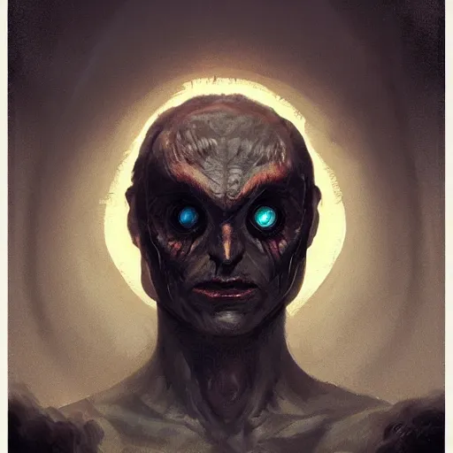 Prompt: a hyper realistic portrait painting of the mothman, glowing eyes, creepy, backlight, horror vibe, real, realistic lighting in the style of greg rutkowski, trending on artstation, retro fantasy