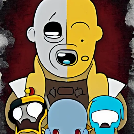 Image similar to kratos as adventure time character