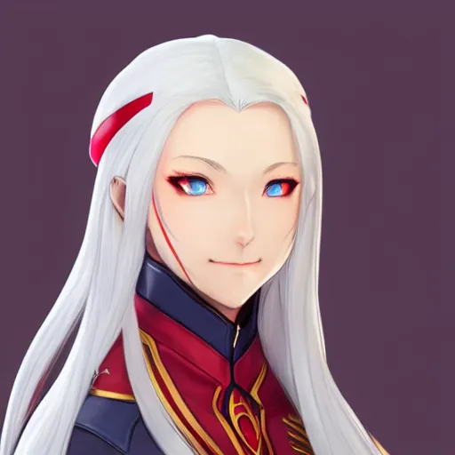 Image similar to Edelgard from Fire Emblem made by Artgerm