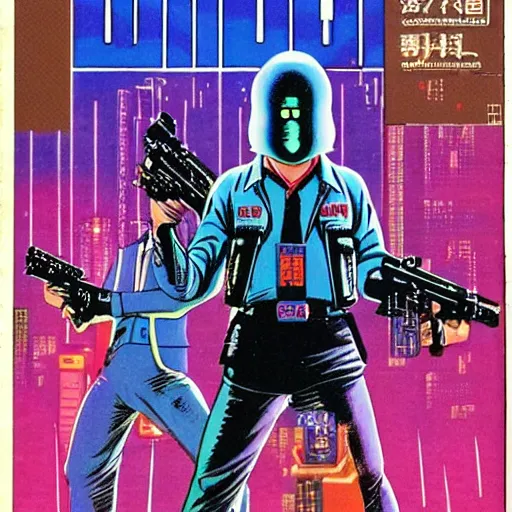 Image similar to 1979 OMNI Magazine Cover neo-tokyo special agent, subterfuge , Anime, Highly Detailed, Inspired by Heat + Golgo 13 + Lupin the 3rd , 8k :4 by Vincent Di Fate + Katsuhiro Otomo : 8