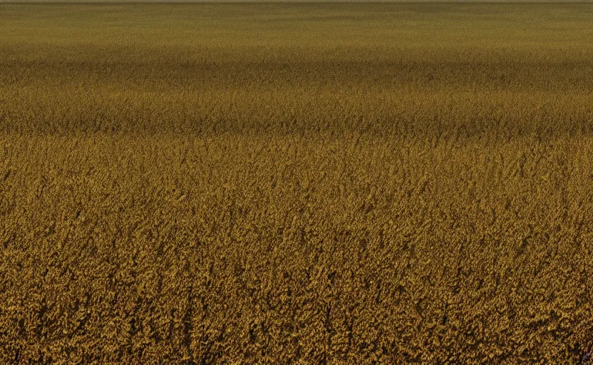 Prompt: black slush flying through a wheat-field, dusk, sunrise, 2003 still from pixar, 4k