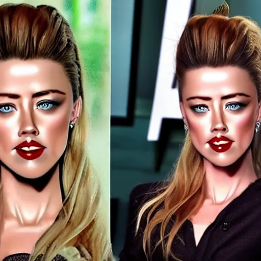 Image similar to a [ gourd ] carved shaped to look like ( amber heard ) face hybrid intercross