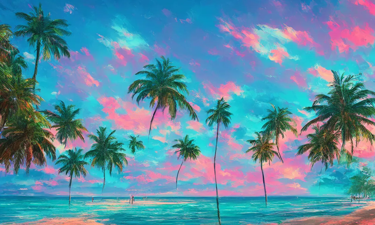 Image similar to paradise beach by alena aenami artworks in 4 k