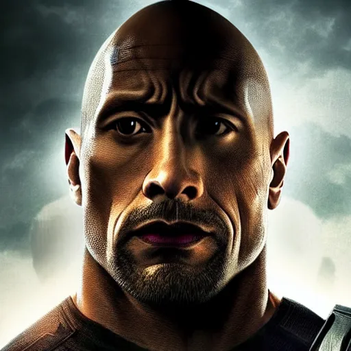 Image similar to Dwayne Johnson in the punisher digital art 4k detailed super realistic