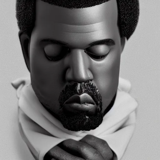 Image similar to hyperrealistic image of ( ( kanye west ) ) conway twitty, stunning 3 d render inspired by istvan sandorfi & greg rutkowski & banksy, perfect facial symmetry, dim volumetric cinematic lighting, 8 k octane comprehensive render, extremely mega hyper - detailed and lifelike attributes & atmosphere, intricate, realistic flesh texture, masterpiece, artstation, stunning,