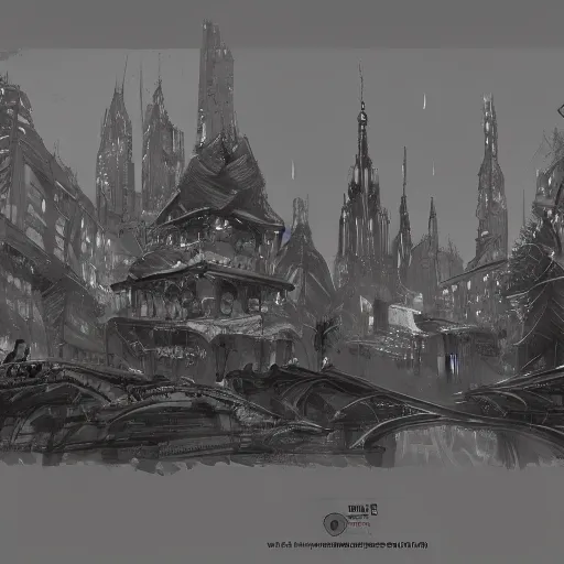 Image similar to architectural sketch, concept art, masterpiece, beautiful dreamy breathtaking, trending on artstation, stunning scene - i