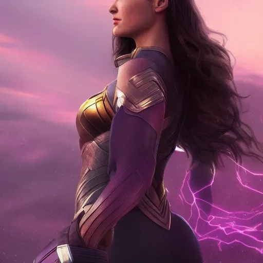 Image similar to Gal Gadot is Thanos, hyperdetailed, artstation, cgsociety, 8k