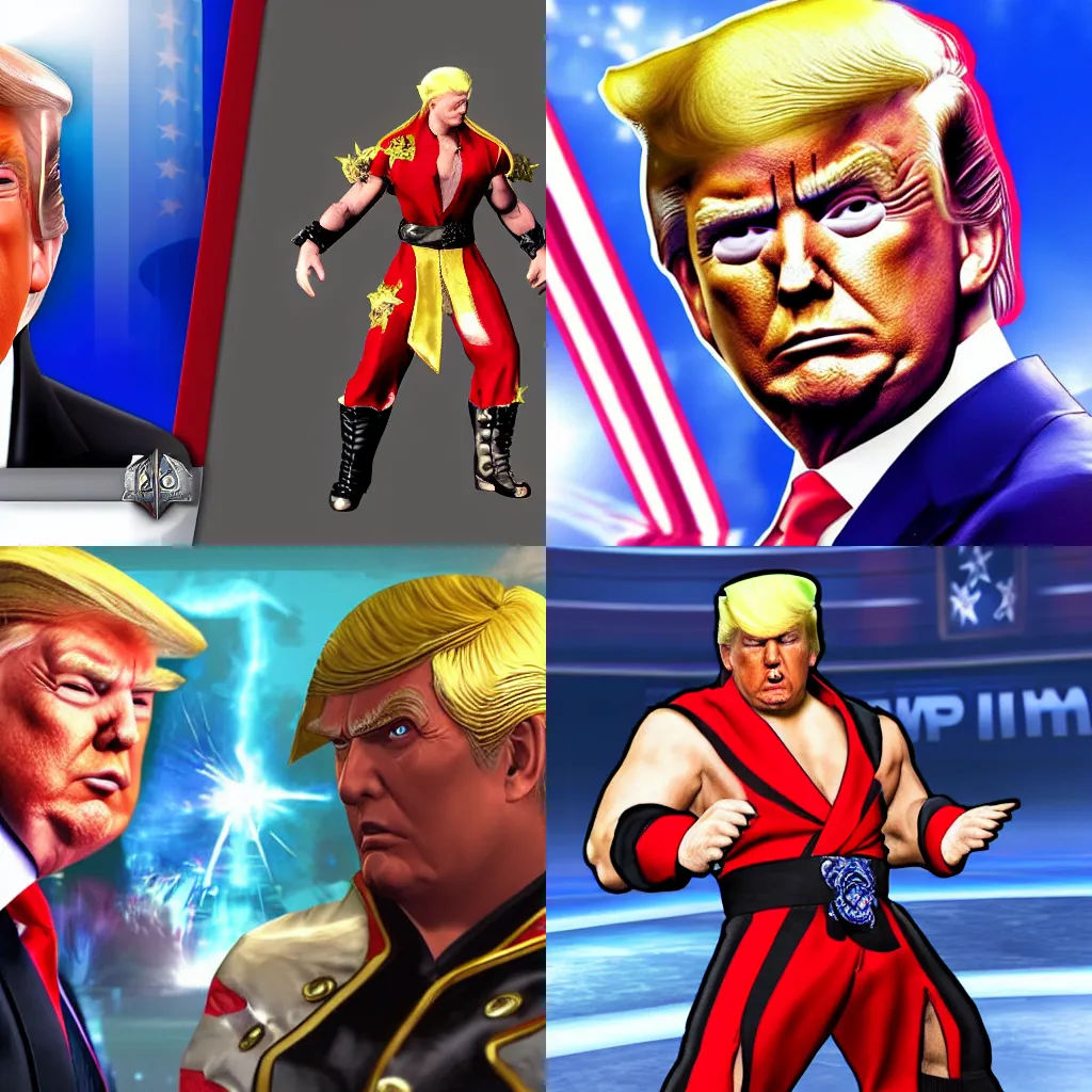 Prompt: Trump as a tekken character