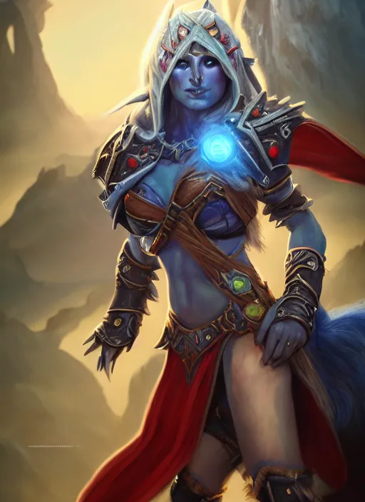 Image similar to hyperrealist portrait of sylvanas windrunner on a blue planet. by bayard wu, fantasy art, photo realistic, dynamic lighting, trending on artstation, poster, volumetric lighting, very detailed faces, 4 k, award winning