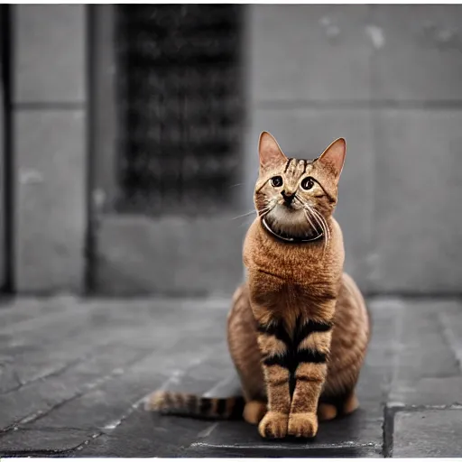 Prompt: a cat wearing a vishivanka вишиванка, photography, 5 0 mm