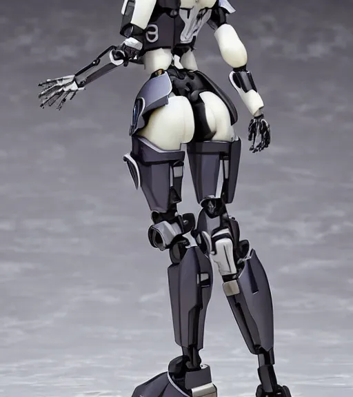 Image similar to Girl in mecha cyber Armor, portrait of the action figure of a girl, with bare legs，in the style of Kotobukiya ，anime figure