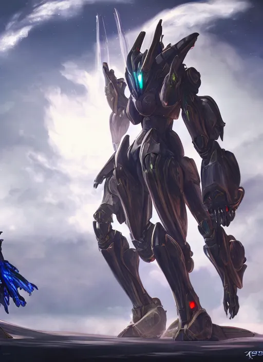 Prompt: epic cinematic shot of a giant beautiful hot anthropomorphic robot mecha female dragon, the size of a goddess, taller than the planet, clouds at her ankles, walking on the planet, detailed warframe fanart, macro art, furaffinity, deviantart