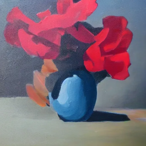 Prompt: smooth transition from landscape to still life, inpainting