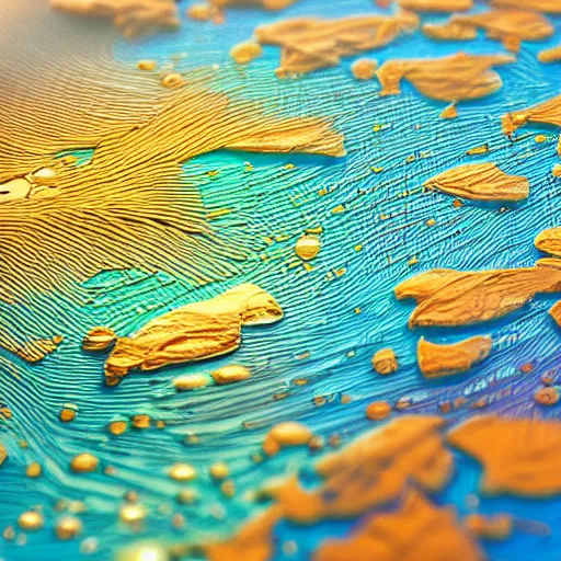 Image similar to Close up portrait of yogurt on a table, intricate detail, background is a solarpunk landscape, optimistic colors bright sky, digital art, 8k, optane render