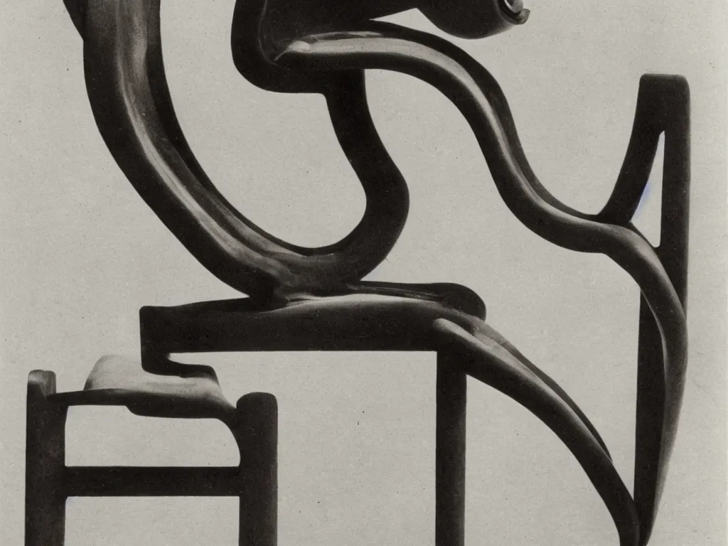 Prompt: chair snail. karl blossfeldt