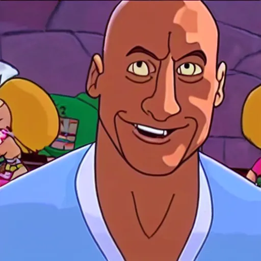 Image similar to dwayne johnson in rugrats