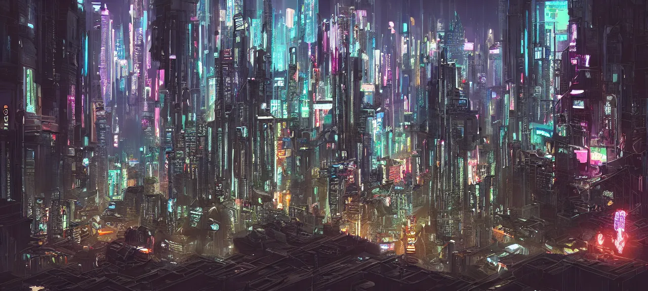 Image similar to Cyberpunk City, by Bjorn Barends