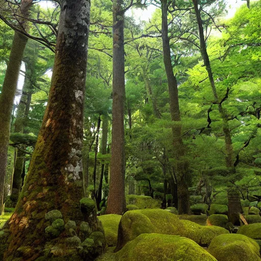 Prompt: japanese forest