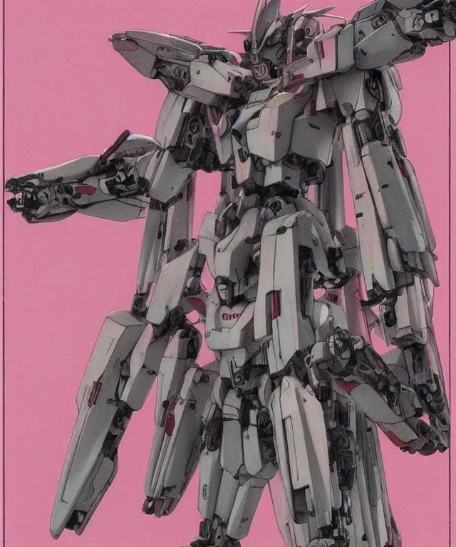 Prompt: symmetrical image of a pink kitten gundam mecha robot, extremely high details, masterpiece art by takato yamamoto, greg rutkowski