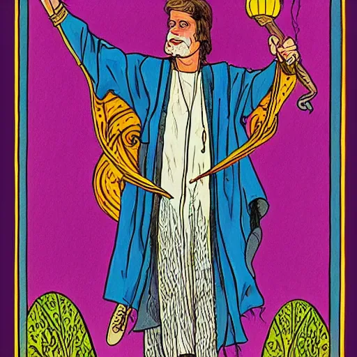 Image similar to Jim Carrey in Thoth tarot deck, style of Lady Frieda Harris, 4K