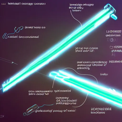 Prompt: scientific diagram of the Halo energy sword