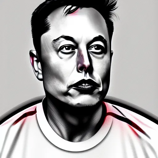 Prompt: digital art of elon musk with tusks photorealistic photoshop