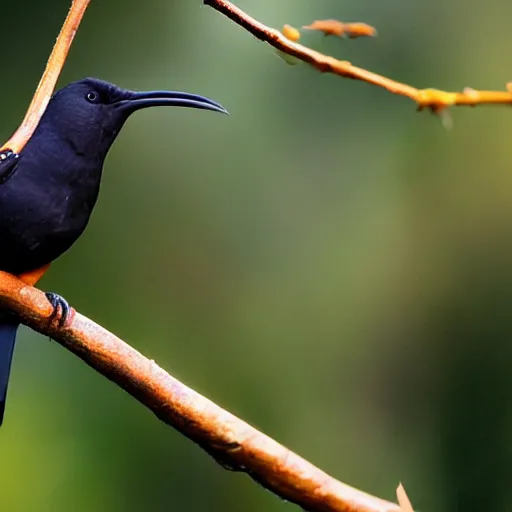 Image similar to nz Tui bird, surreal