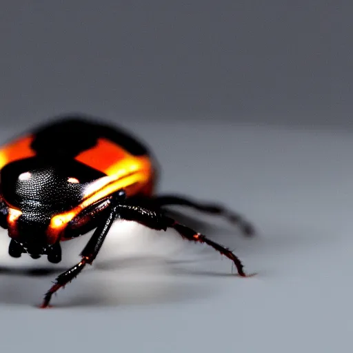 Image similar to still macro of venomous beetle hyper realistic cinematic lighting