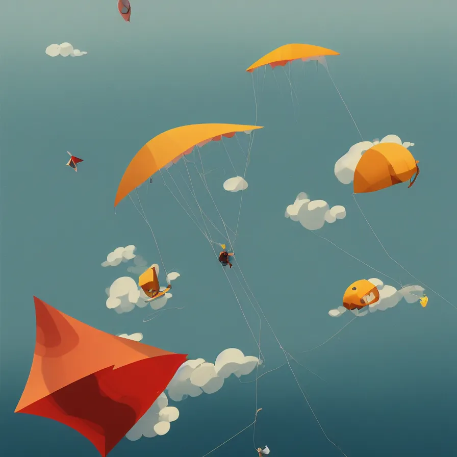 Image similar to a great kite flying over the ocean, art by Goro Fujita, ilustration, concept art, sharp focus, ArtStation and deviantart