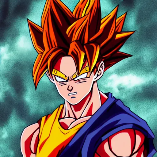 Prompt: Lebron James cosplay as Goku, super saiyan, Dragonball Z anime artwork, detailed digital art, colourful masterpiece beautiful beautiful beautiful