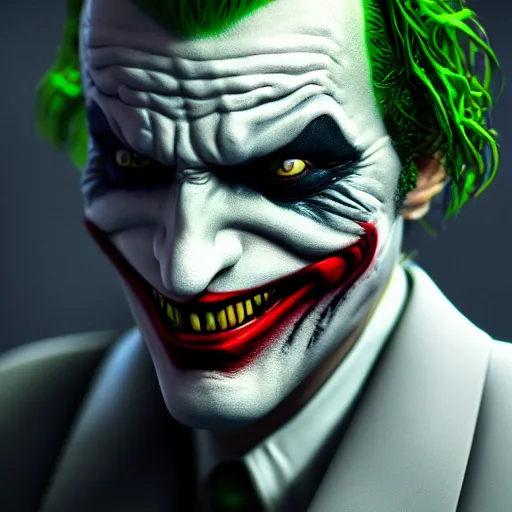 Prompt: the joker from the dark knight fullshot, trending on artstation, octane render, insanely detailed, 8 k, hd