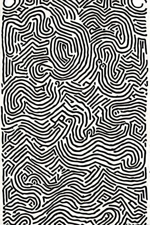 Image similar to junji ito illustration, keith haring