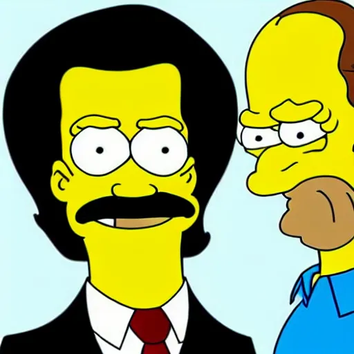 Prompt: jack nicholson, as a simpsons character