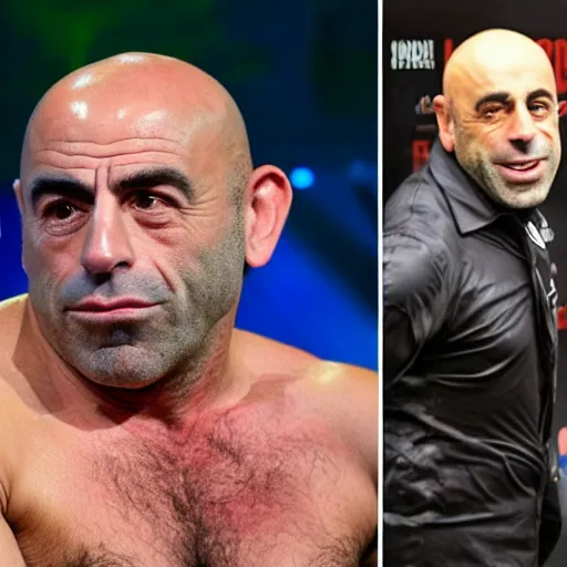 Image similar to joe rogan morphing into a monkey