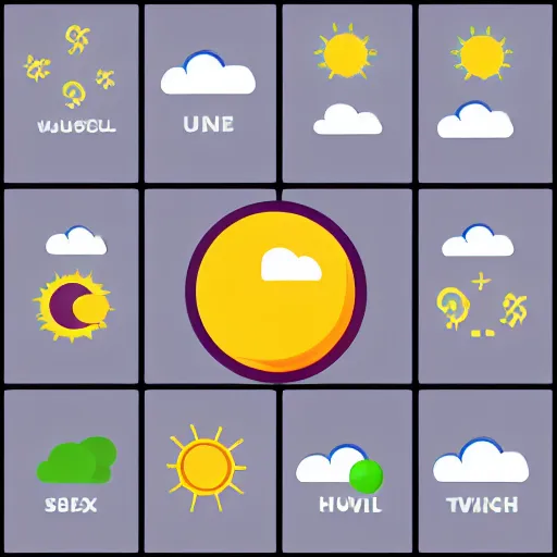 Image similar to icon for weather app, favicon, widely used, icon, sunny, sun, detailed