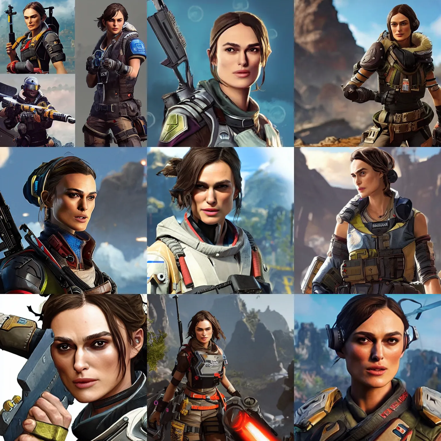 Prompt: Keira Knightley as apex legends character