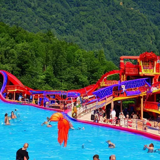 Image similar to dracula castle transylvania waterpark