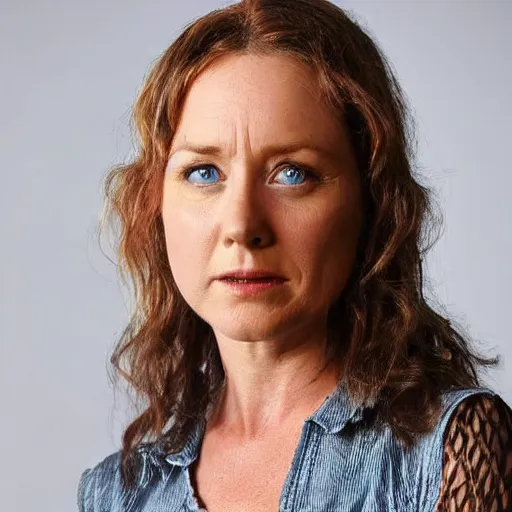 Prompt: photo of famous australian actress jessi fergus at age 3 2