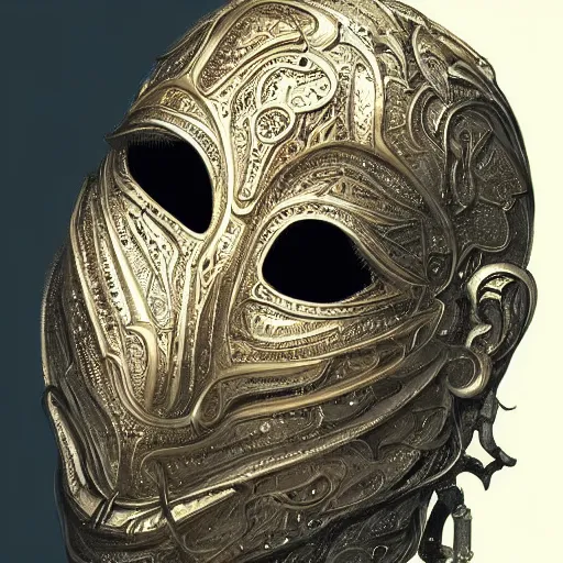 Image similar to Very very very very highly detailed epic photo of face with venetian mask, intricate, dystopian, sci-fi, extremely detailed, digital painting, artstation, concept art, smooth, sharp focus, illustration, intimidating lighting, incredible art by Artgerm and Tokujin Yoshioka and Anton Pieck