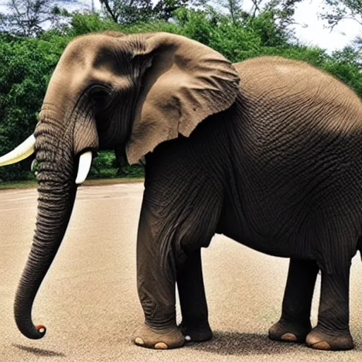 Image similar to a recursive elephant