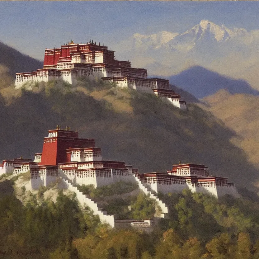 Prompt: Potala Palace by Daniel Garber