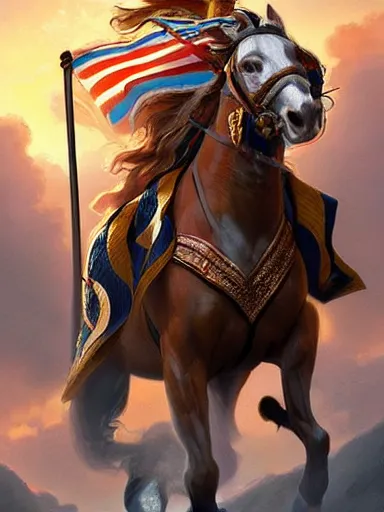 Prompt: a olimpic greek hero, laurels of glory in his head, entering triunphantly a city mounted in a horse. full of pride. victorirous. prideful.. intricate, elegant, highly detailed, digital painting, artstation, concept art, sharp focus, illustration, by justin gerard and artgerm, 8 k